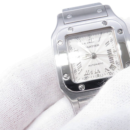 Cartier Santos Galbe SM Watch Silver Dial — view 4