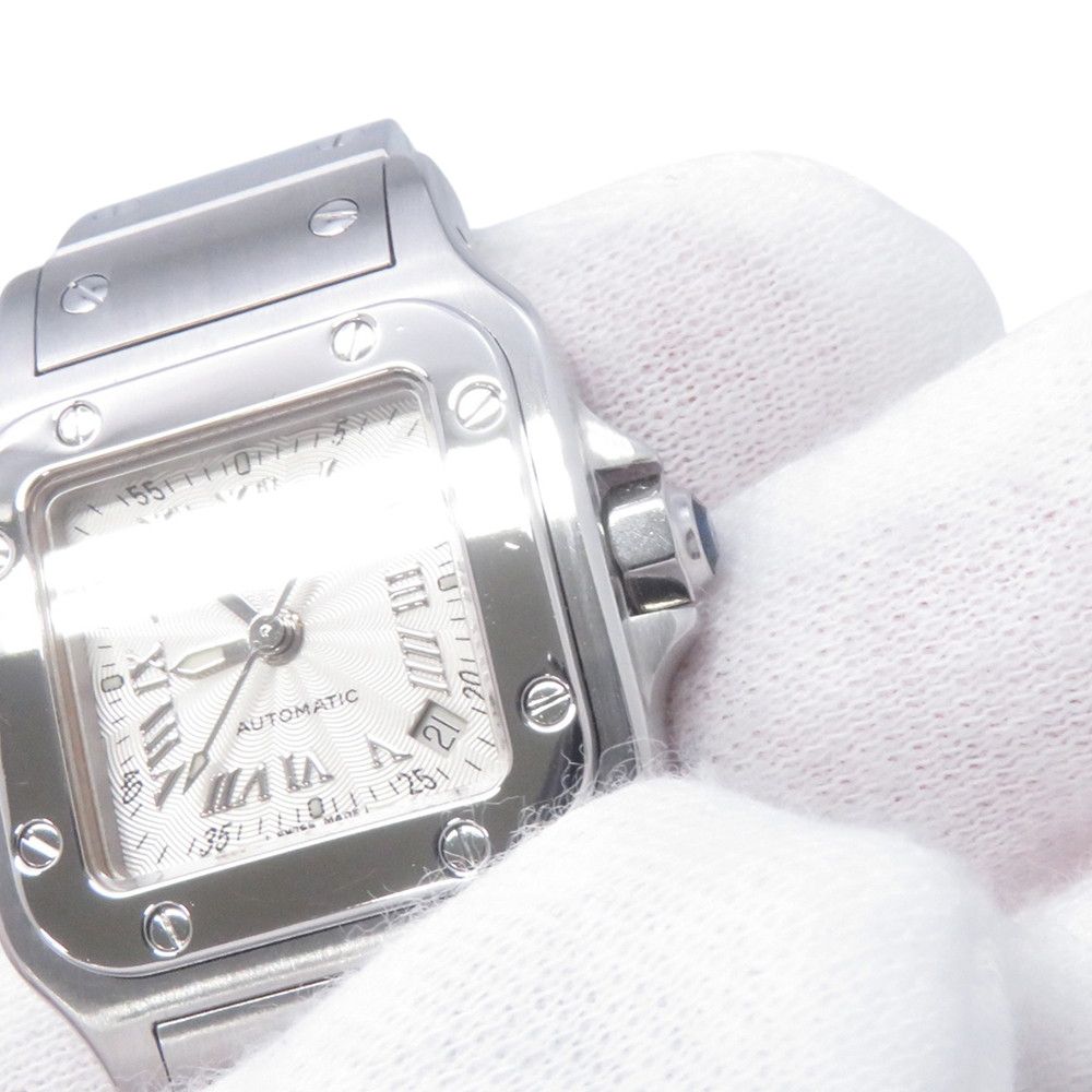 Cartier Santos Galbe SM Watch Silver Dial — view 5