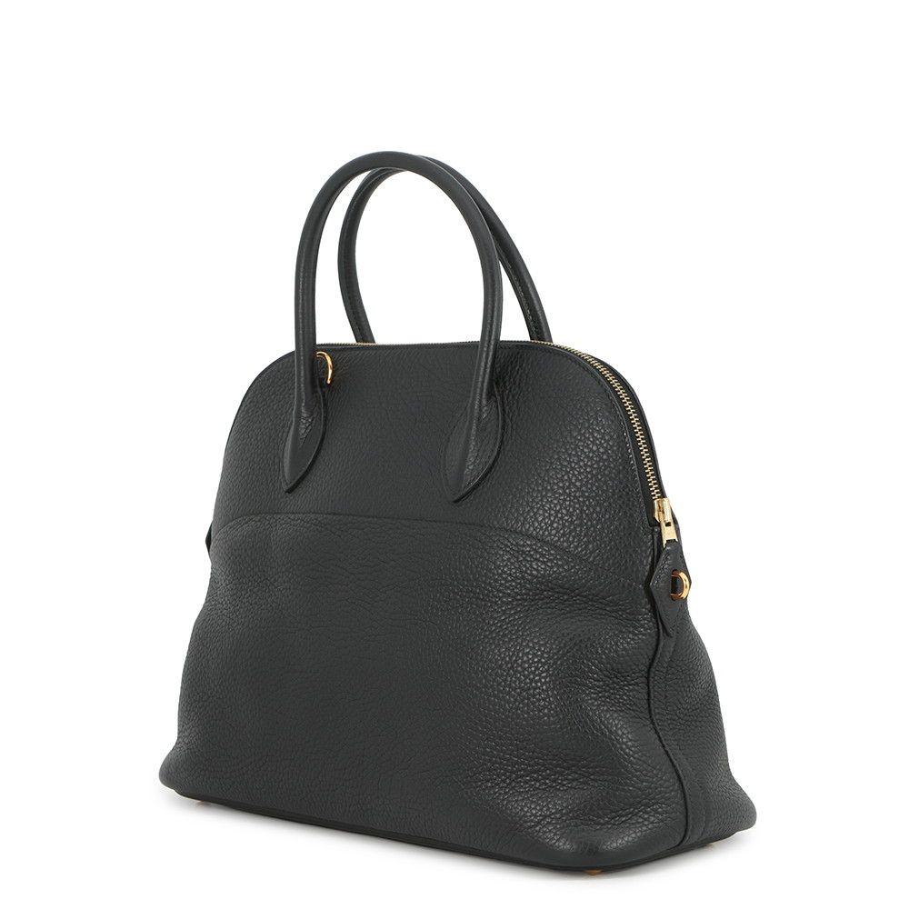 Hermes Handbag Bolide 35 Black Gold Taurillon Clemence 2-Way — view 2