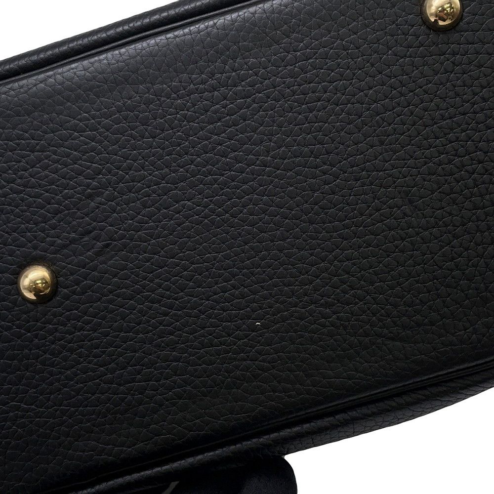 Hermes Handbag Bolide 35 Black Gold Taurillon Clemence 2-Way — view 9