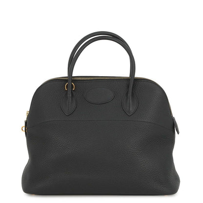 Hermes Handbag Bolide 35 Black Gold Taurillon Clemence 2-Way
