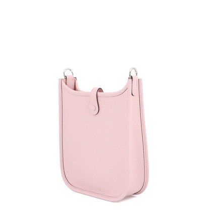 Hermes Shoulder Bag Evelyne TPM 111 cm Rose Sakura Silver Taurillon Clemence — view 2