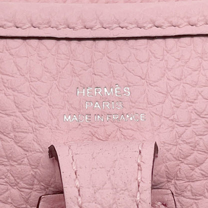 Hermes Shoulder Bag Evelyne TPM 111 cm Rose Sakura Silver Taurillon Clemence — view 5