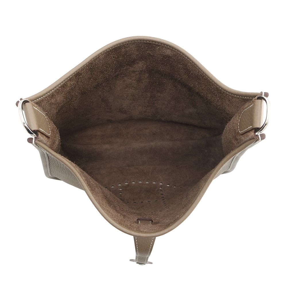 Hermes Shoulder Bag Evelyne 3 PM Etoupe Silver Taurillon Clemence — view 5