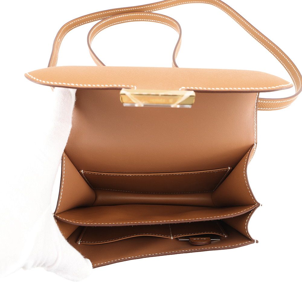 Hermes Shoulder Bag Mini Constance 3 Miloire Gold Epsom — view 7