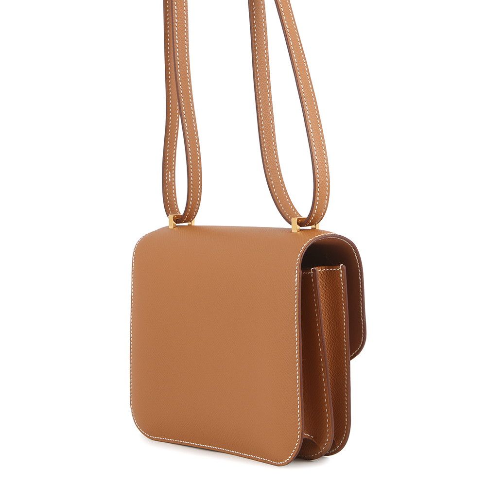Hermes Shoulder Bag Mini Constance 3 Miloire Gold Epsom — view 2