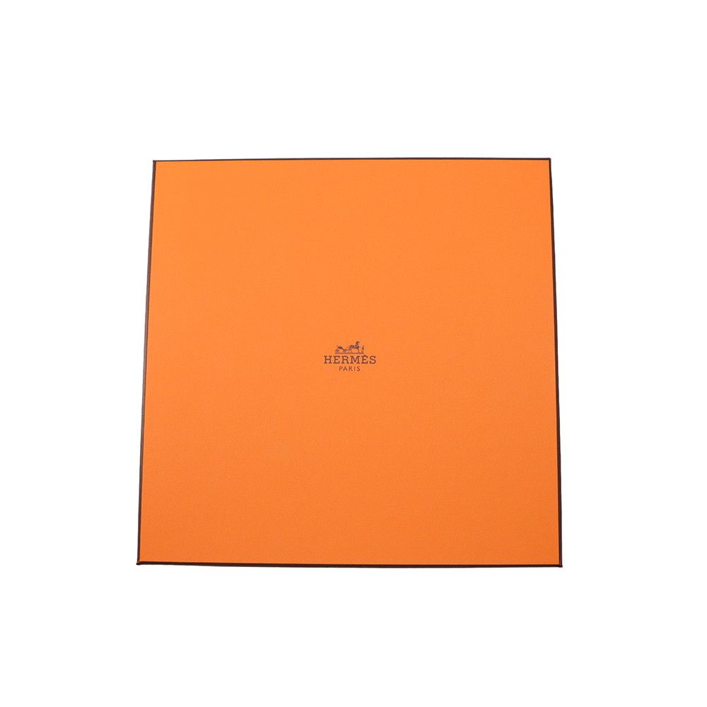 Hermes Scarf Carre 90 Pommier Sellier Silk White Black — view 5