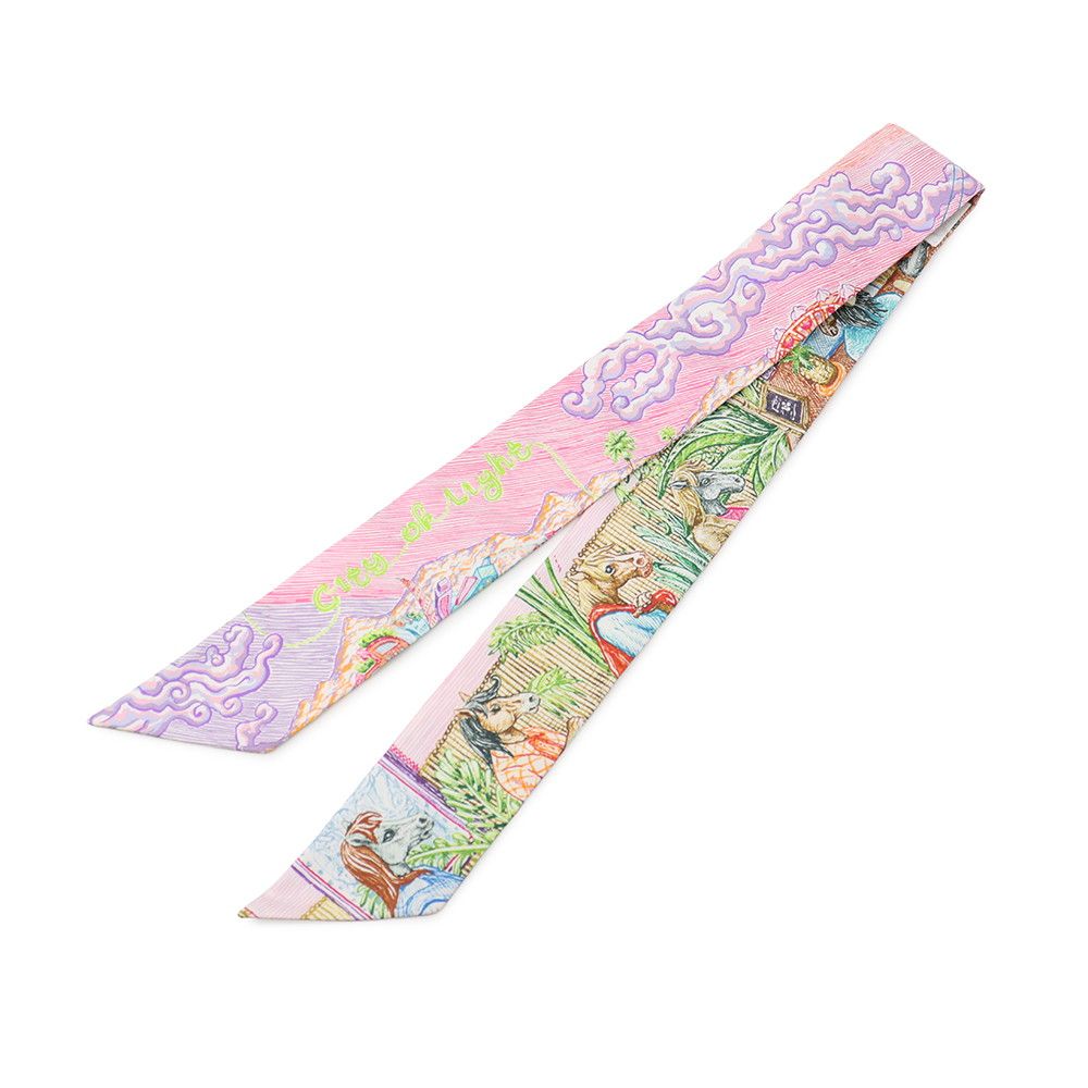 Hermes Scarf Twilly of Light City Silk — view 2