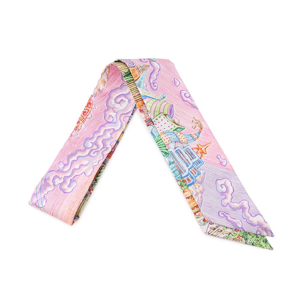 Hermes Scarf Twilly of Light City Silk