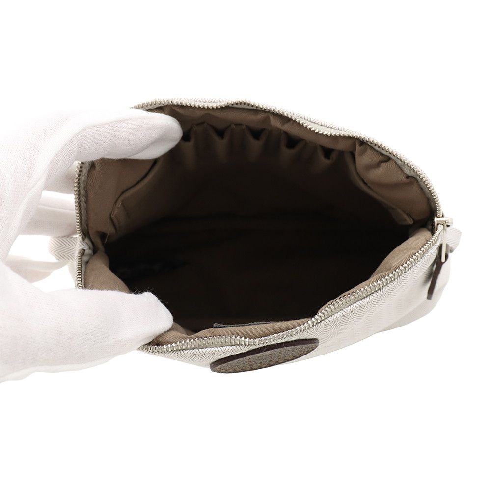 Hermes Waist Bag Bolide Ceinture Golf Beige Buffalo Etoupe Silver Cotton — view 6
