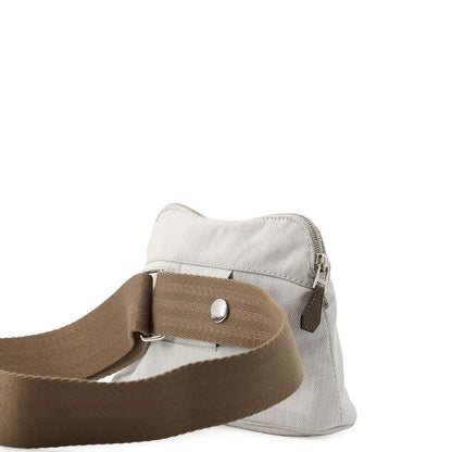 Hermes Waist Bag Bolide Ceinture Golf Beige Buffalo Etoupe Silver Cotton — view 3