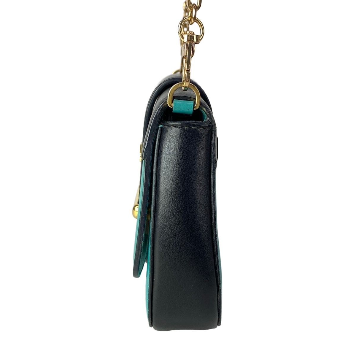 Prada Shoulder Bag Black Green Che — view 4