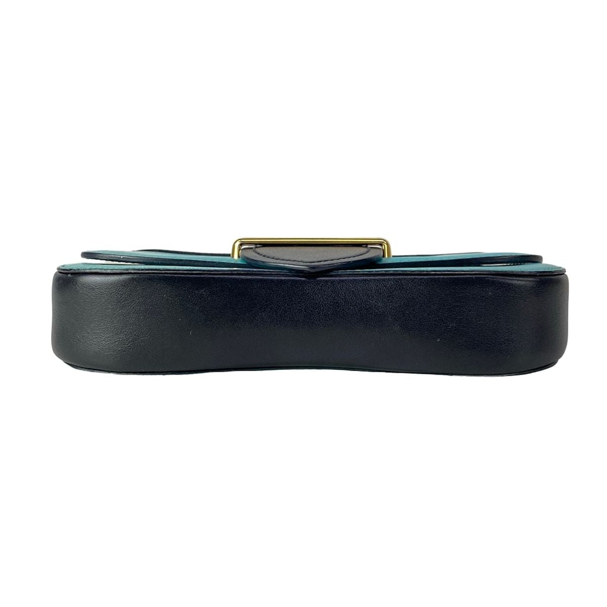 Prada Shoulder Bag Black Green Che — view 5