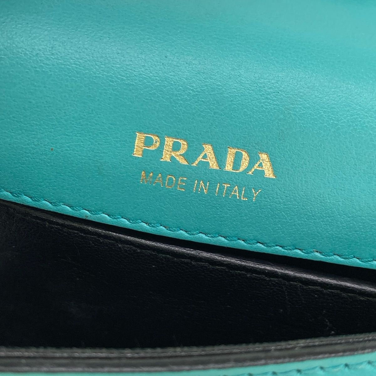 Prada Shoulder Bag Black Green Che — view 8