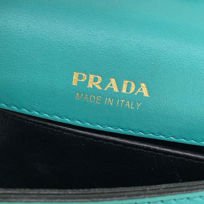 Prada Shoulder Bag Black Green Che — view 8