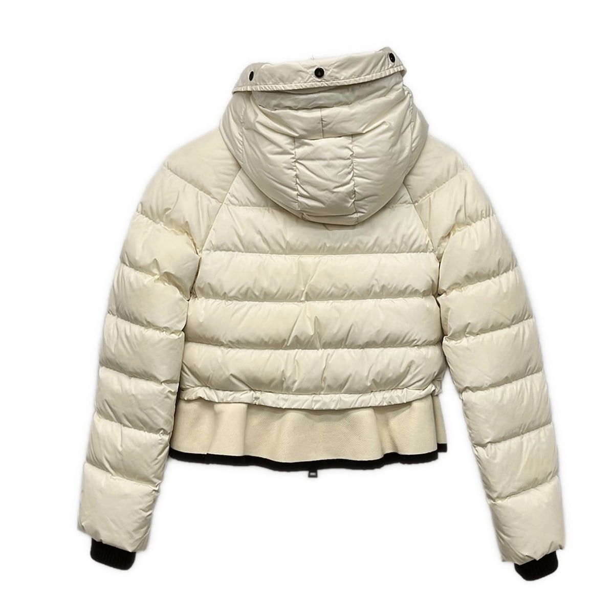 Moncler Down Jacket XS LadyVeanne Ivory Black lamu — view 2