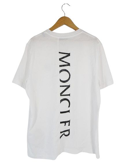 Moncler Cles Ninele Short Sleeve Logo XS White Qqq T-Shirt — view 2