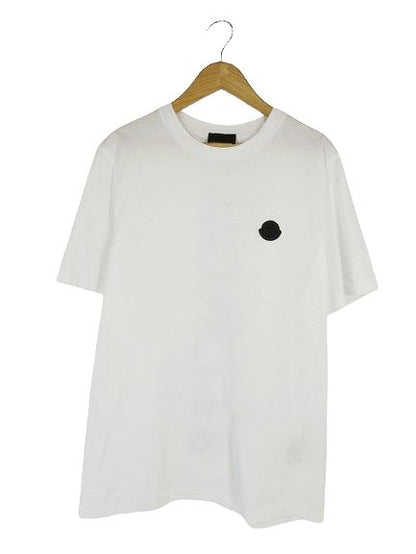 Moncler Cles Ninele Short Sleeve Logo XS White Qqq T-Shirt