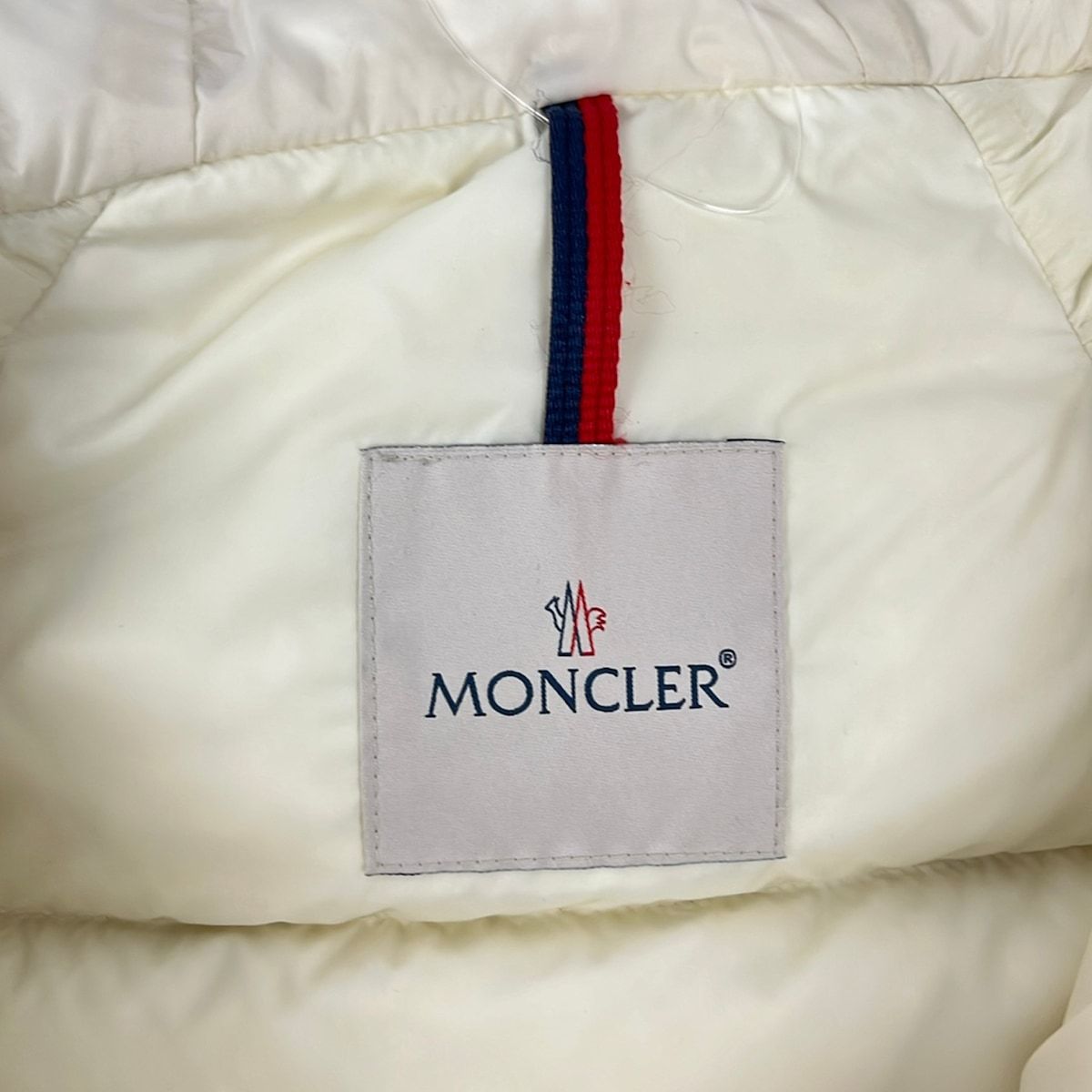 Moncler Down Jacket XS LadyVeanne Ivory Black lamu — view 3