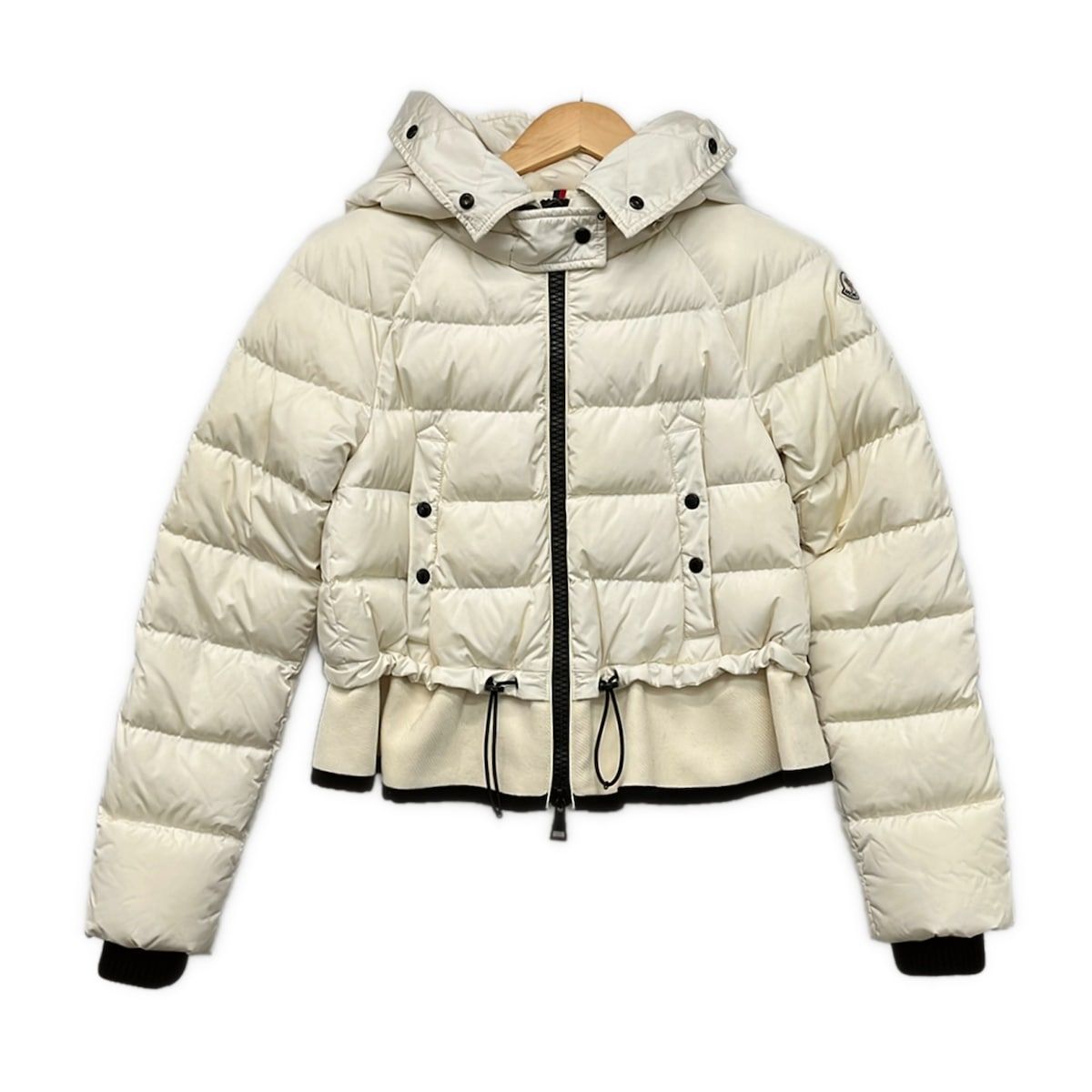 Moncler Down Jacket XS LadyVeanne Ivory Black lamu
