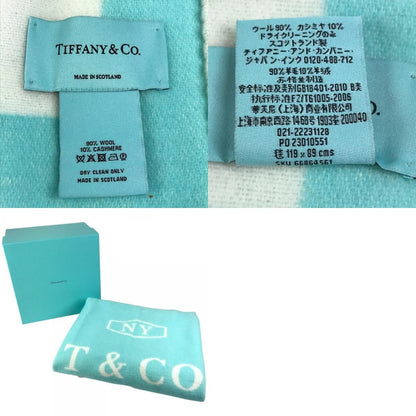 Tiffany & Co Logo Wool Cashmere Blue Shoulder Bag — view 9