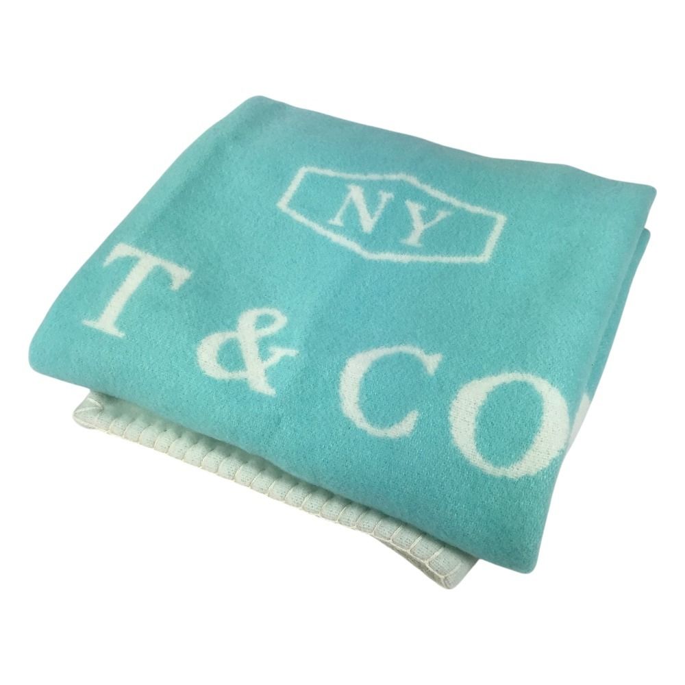 Tiffany & Co Logo Wool Cashmere Blue Shoulder Bag — view 2