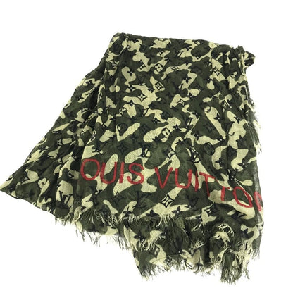 Louis Vuitton Shawl Etole Cashmere Green Scarf