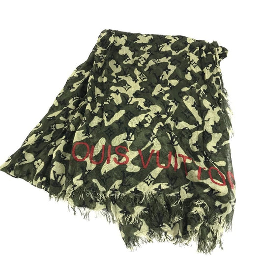 Louis Vuitton Shawl Etole Cashmere Green Scarf