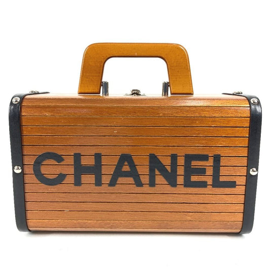 Chanel Handbag CC Logo Wood Brown