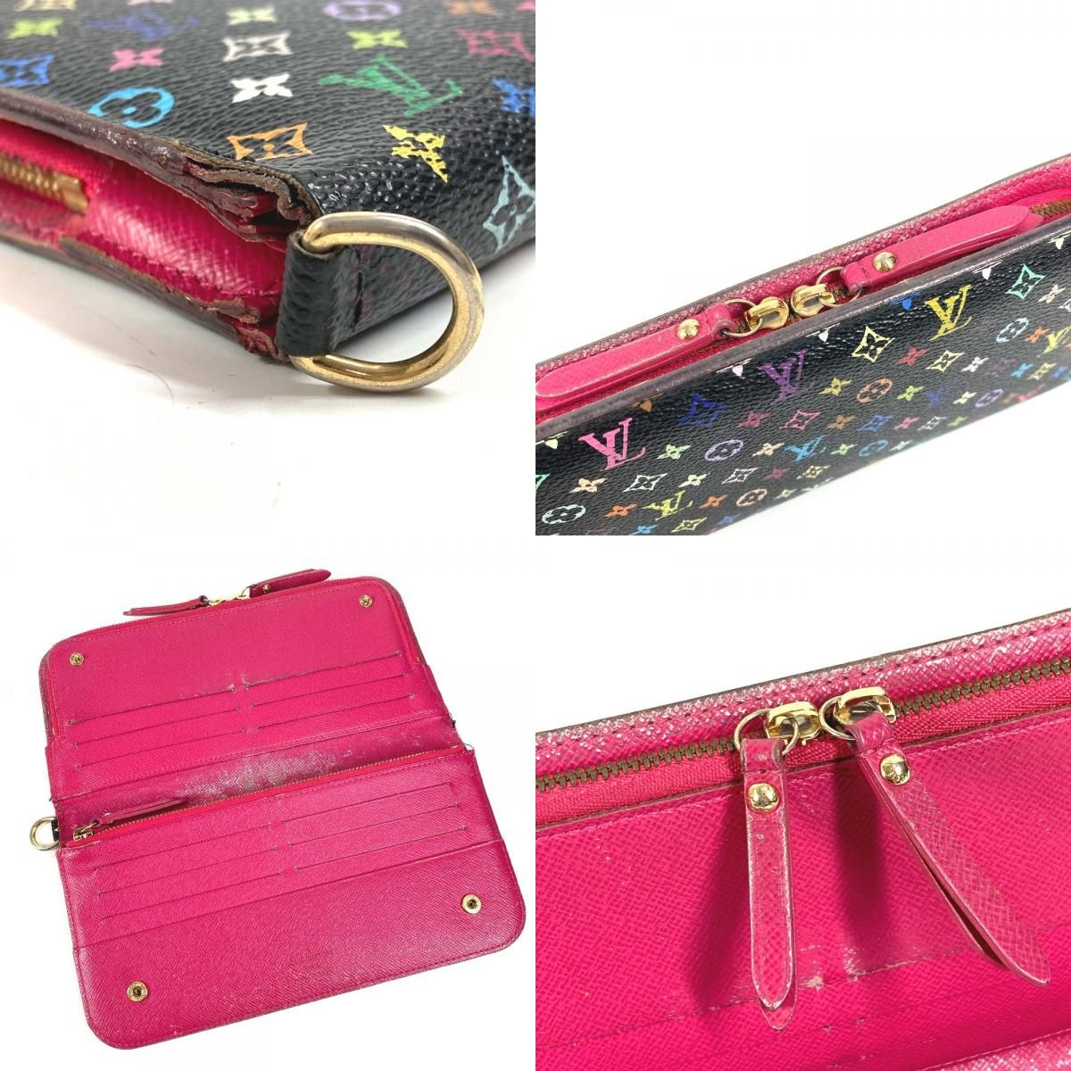 Louis Vuitton Wallet Portefeuille Insolite Monogram Multicolor Canvas Black — view 7