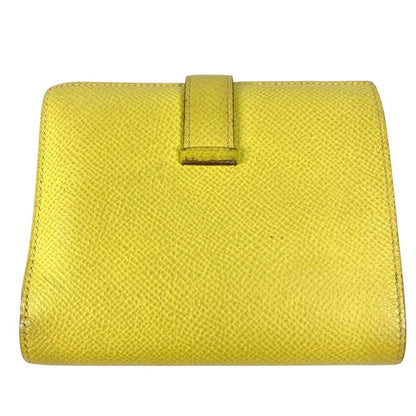 Hermes Bifold Wallet Bearn Compact Verso Epsom Yellow Pink — view 2