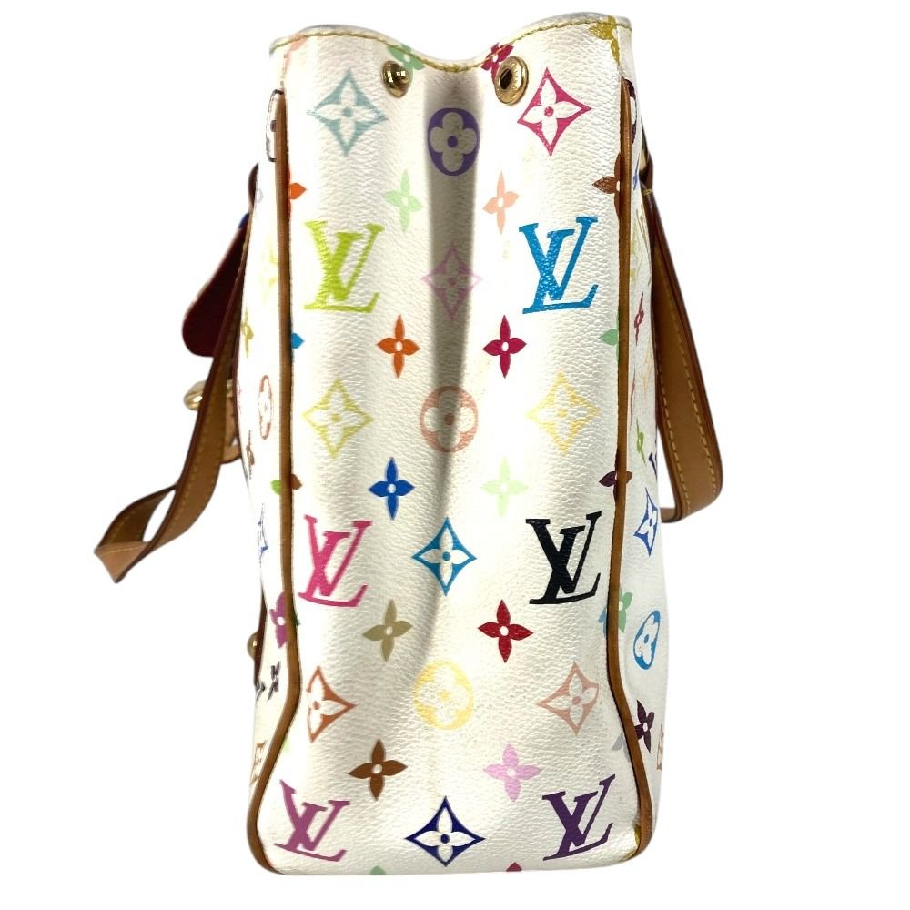 Louis Vuitton Shoulder Bag Aurelia MM Monogram Multicolor Canvas Blanc White — view 4