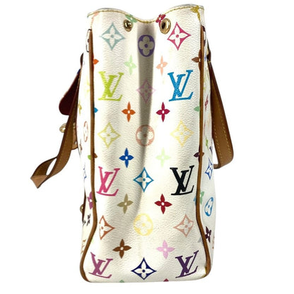 Louis Vuitton Shoulder Bag Aurelia MM Monogram Multicolor Canvas Blanc White — view 4