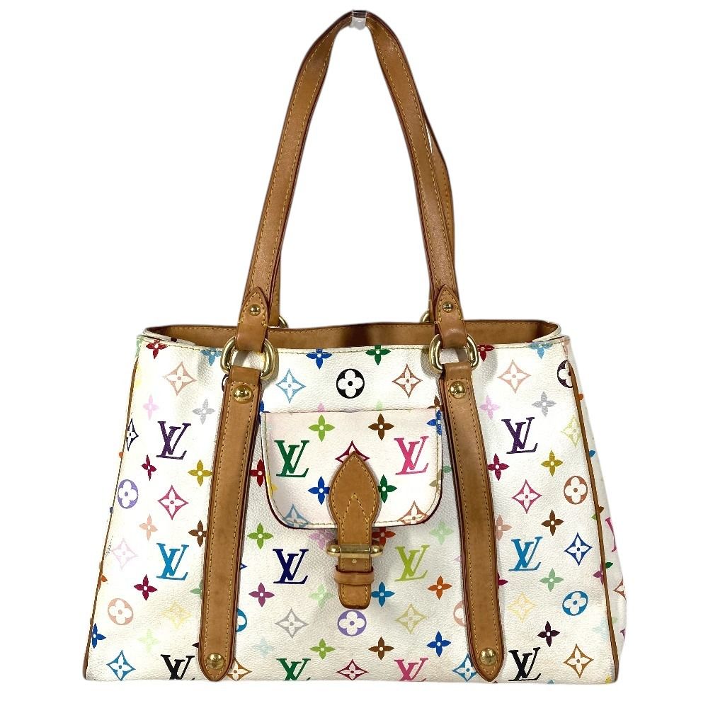 Louis Vuitton Shoulder Bag Aurelia MM Monogram Multicolor Canvas Blanc White