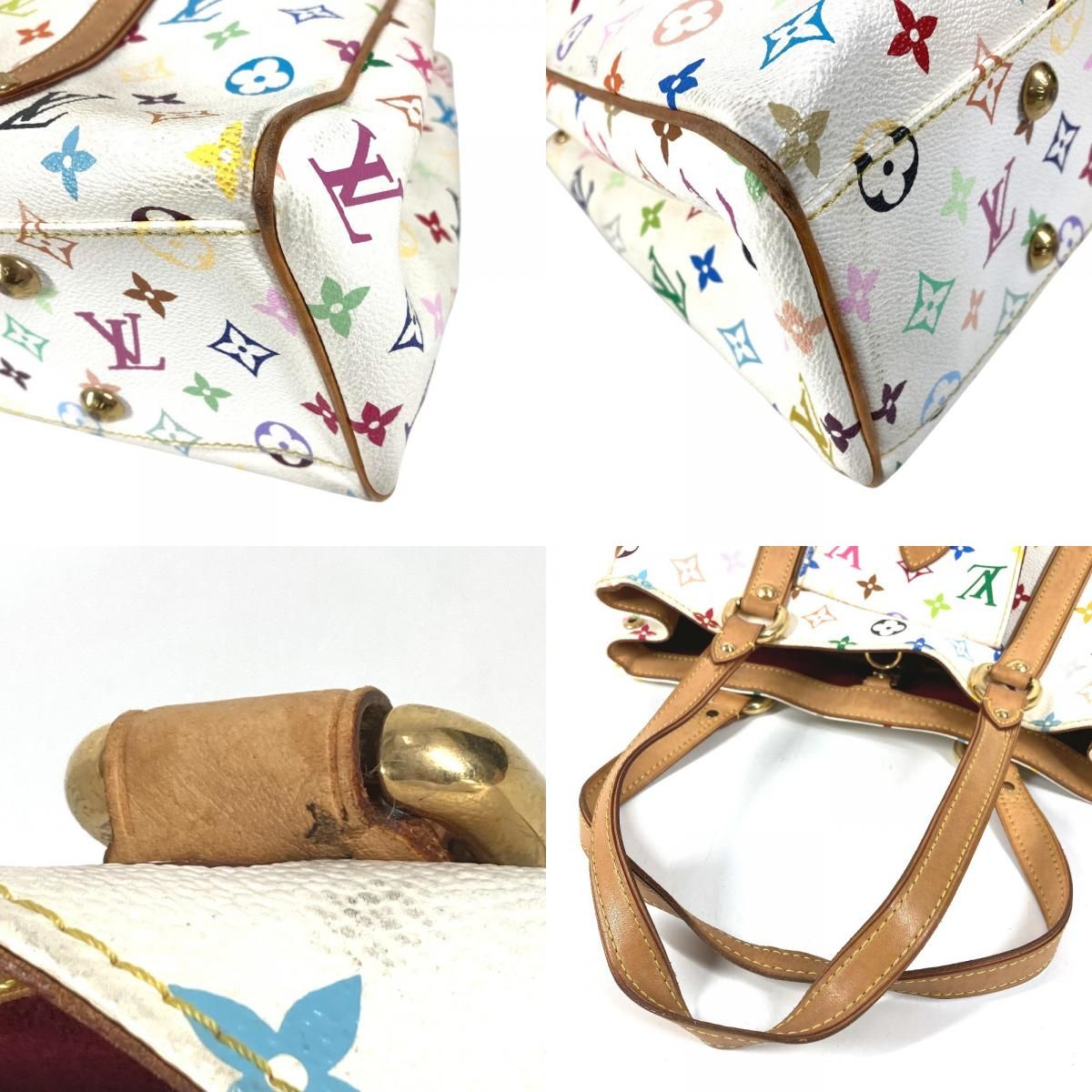 Louis Vuitton Shoulder Bag Aurelia MM Monogram Multicolor Canvas Blanc White — view 7