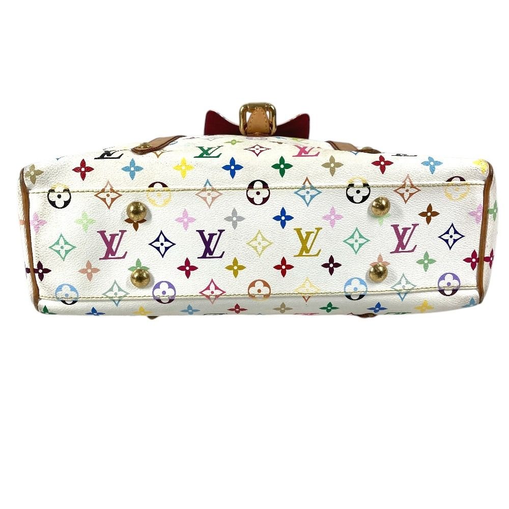 Louis Vuitton Shoulder Bag Aurelia MM Monogram Multicolor Canvas Blanc White — view 6