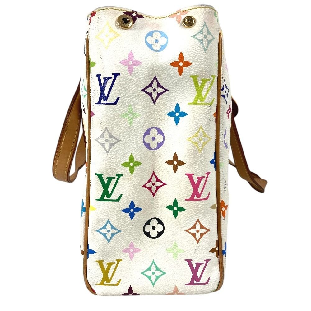 Louis Vuitton Shoulder Bag Aurelia MM Monogram Multicolor Canvas Blanc White — view 5
