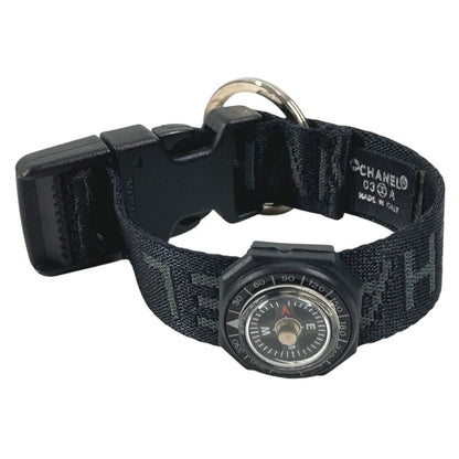 Chanel Bracelet Compass Canvas Black