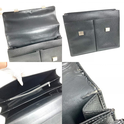 Louis Vuitton Business Bag Serviette Kazan Taiga Leather Ardoise Black — view 8
