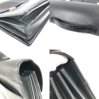 Louis Vuitton Business Bag Serviette Kazan Taiga Leather Ardoise Black — view 7