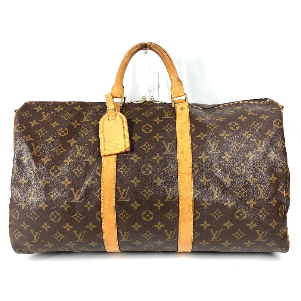 Louis Vuitton Boston Bag Keepall Bandouliere 50 Monogram Canvas Brown