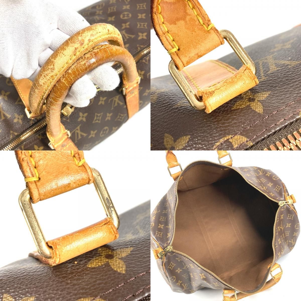 Louis Vuitton Boston Bag Keepall Bandouliere 50 Monogram Canvas Brown — view 8