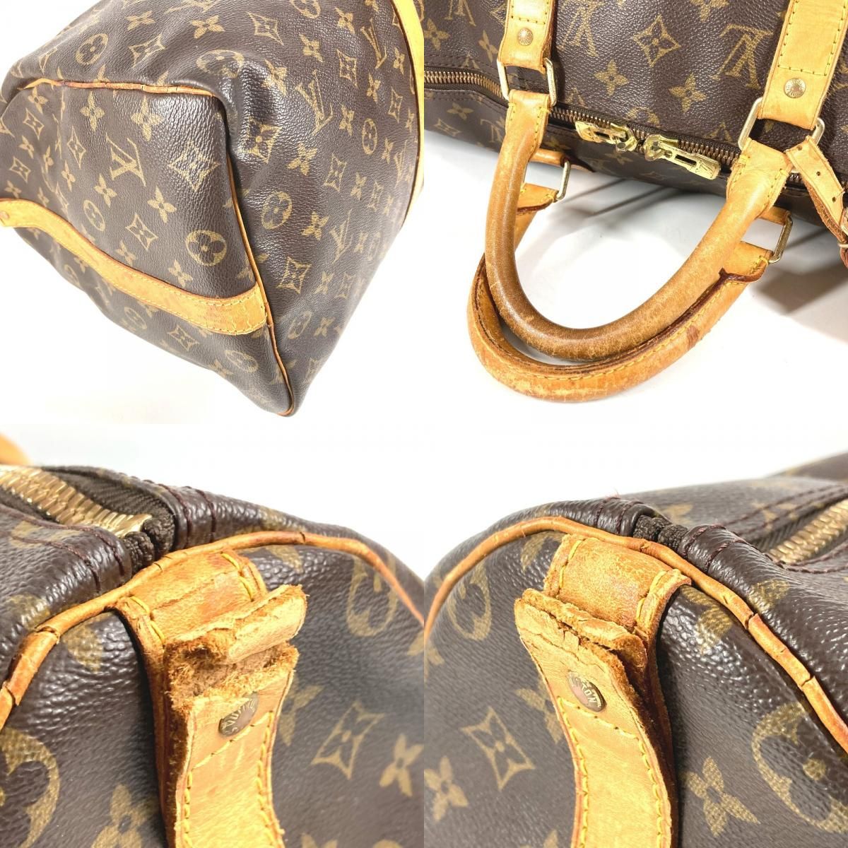 Louis Vuitton Boston Bag Keepall Bandouliere 50 Monogram Canvas Brown — view 7