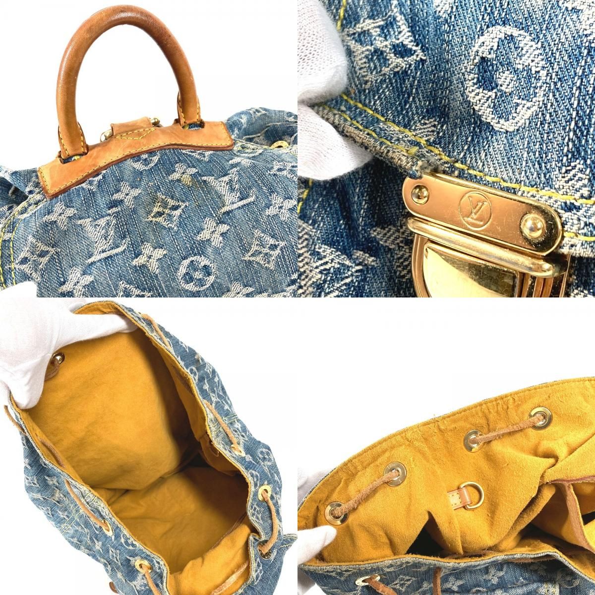 Louis Vuitton Backpack Dos GM Sac Dos GM Monogram Denim Canvas Blue — view 8