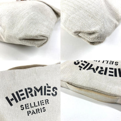 Hermes Handbag Baggage Ali Cotton White — view 7