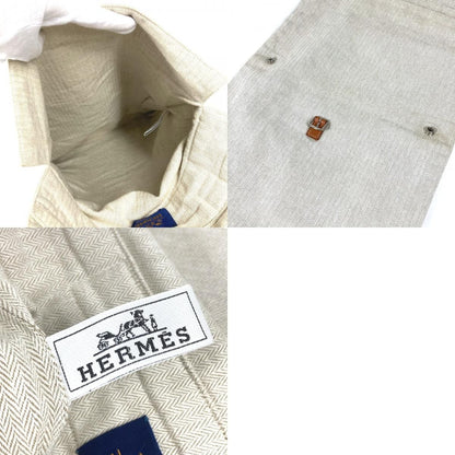 Hermes Handbag Baggage Ali Cotton White — view 9