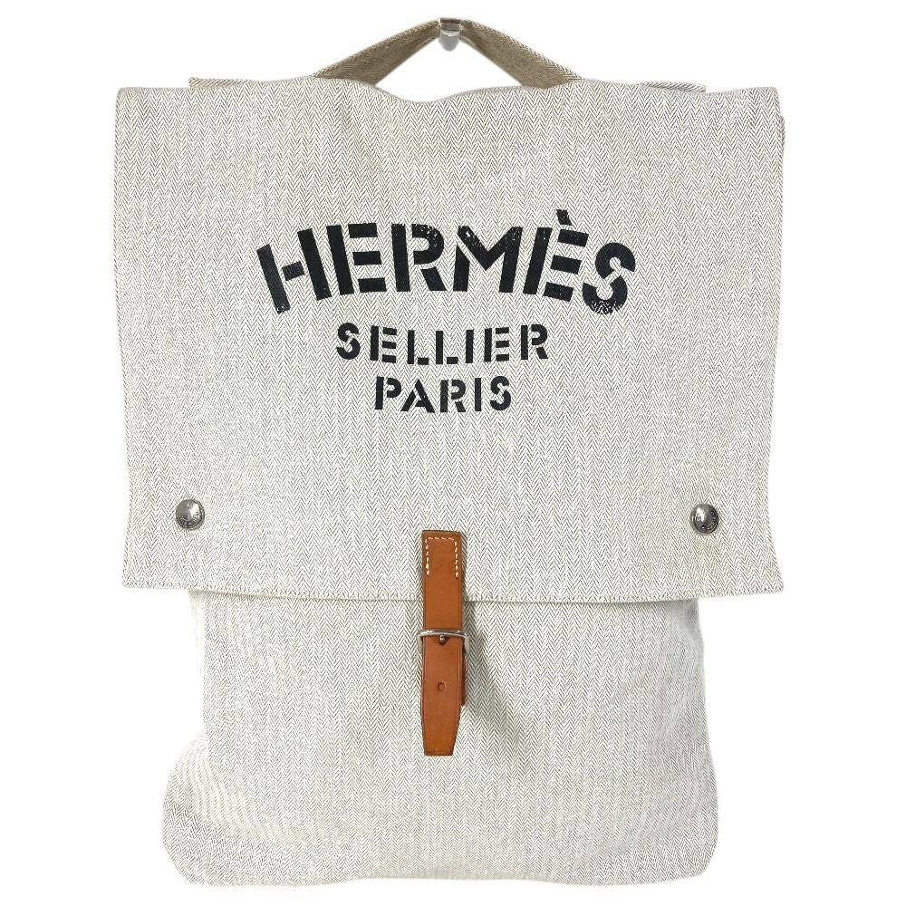 Hermes Handbag Baggage Ali Cotton White