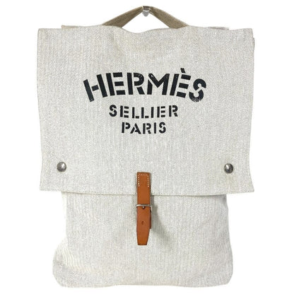 Hermes Handbag Baggage Ali Cotton White