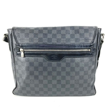 Louis Vuitton Shoulder Bag Daniel MM Damier Graphite Canvas Black — view 2