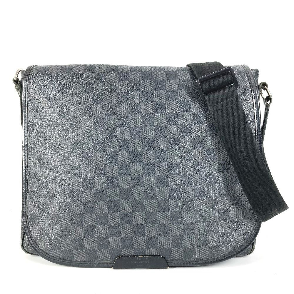 Louis Vuitton Shoulder Bag Daniel MM Damier Graphite Canvas Black